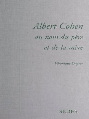 cover image of Albert Cohen